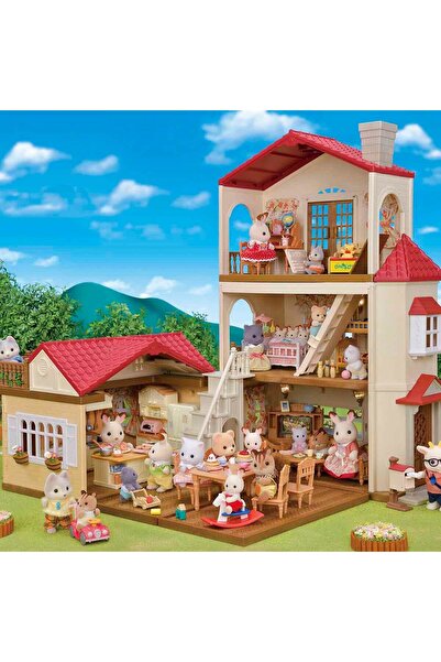 SYLVANIAN FAMILIES Oyun Odalı Işıklı Şehir Evi ESF5708 Büyük Oyun Evi Seti