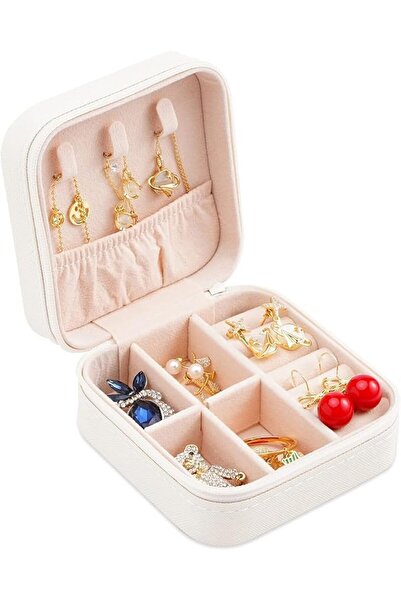 Alcoach Small Faux Leather Travel Jewellery Box Organiser Display Storage Cas...