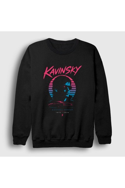 Presmono Unisex Black Nightcall Forever Drive Kavinsky Sweatshirt 620522Tt