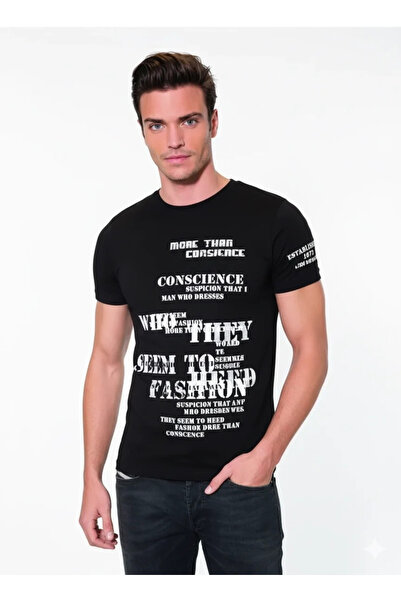 Mariposa Secret Men's Text Printed T-Shirt 1046 White L