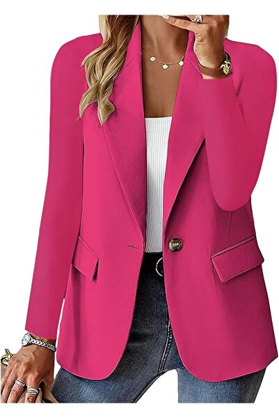 GENERAL Women's Blazer Open Front Casual Bussiness Blazers Notch Collar Work ...