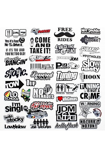 BPA ® 41Pcs Car Sticker Racing Decale for vehicles decoration