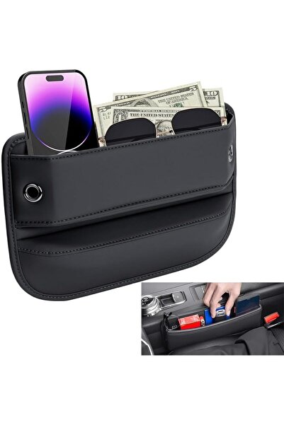 GENERAL Universal Fit Car Seat Gap Filler Organizer, Premium Faux Leather Car...