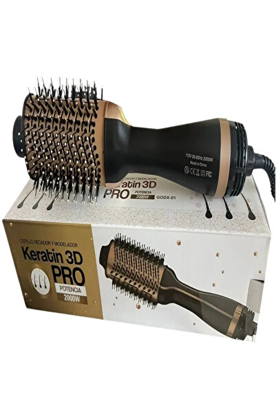 Generic Brand Perie electrică profesională cu aer cald 3D Pro, uscător și ond...