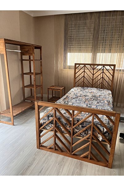 ViraHome Ahşap ve Metal Dekorasyon Bohem karyola takımı