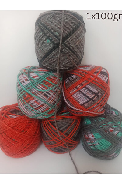 İPEK YÜN İPLİK DÜNYASI Wool Acrylic Color Transitioning Batik Knitting Yarn 1...