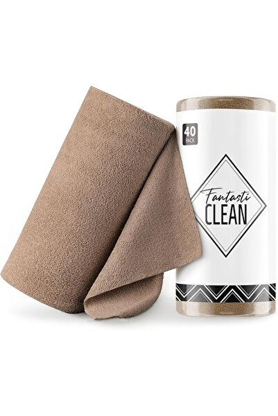 FantastiCLEAN Microfiber Cleaning Cloth Roll -40 Pack, Tear Away Microfiber T...