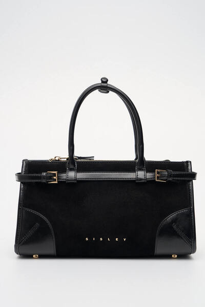 Sisley Women's Handbag Suede Black Sly470