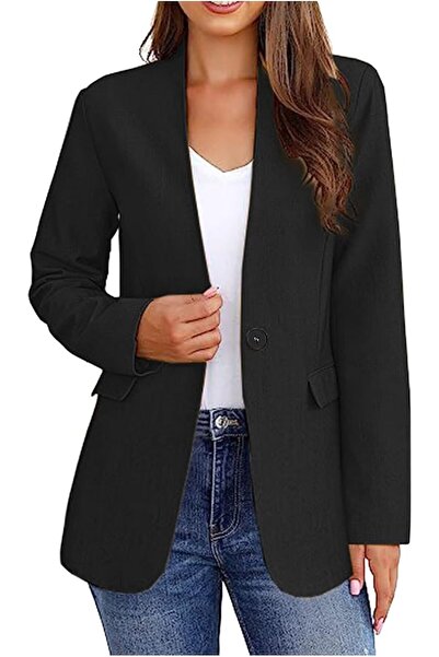 GENERAL Women's Open Front Cardigan Work Office Elegant Jackets Formal Long S...