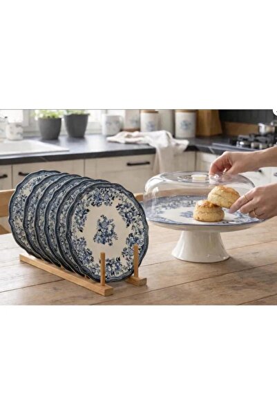 ZADE HOME PORSER VELOUR NAVY FULYA AYAKLI SUNUM SETİ 8 PRÇ MST597