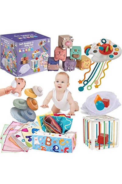 GENERAL Andanna Montessori Toys for Babies 36 Months, 6 in 1 Baby Toys Infant...