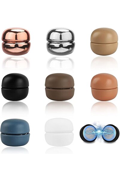 GENERAL 8 Pcs Magnetic Hijab Pins Black