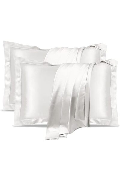 KASTWAVE Natural Mulberry Silk Pillowcase, 2 Pack 50 x 75 cm Soft Smooth Cool...