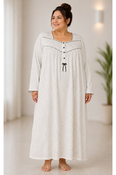 ATINÇ Cotton Large Size Nightgown