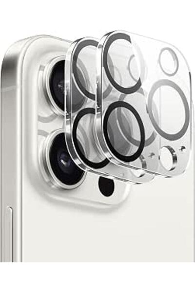 GENERAL iPhone 15 Pro Max/ 15 Pro Camera Lens Protector With 9H Tempered Glas...