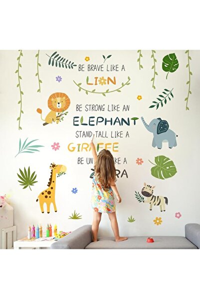 EXCEFORE Blue Watercolor Elephant Wall Decals, Sweet Dream Sticker with Moon ...