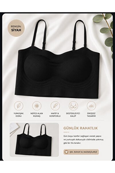 fimet.sportswear KADIN DİKİŞSİZ LAZER KESİM HAYELET CROP BÜSTİYER