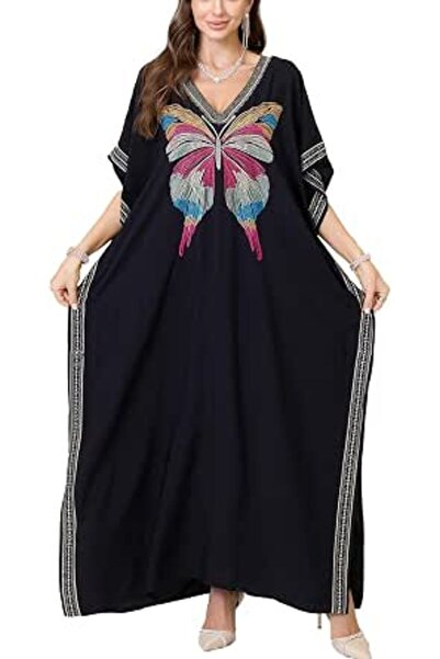 YouKD Women's Boho Long Kaftan Dress Maxi Cardigan One Size Loungewear Bikini...