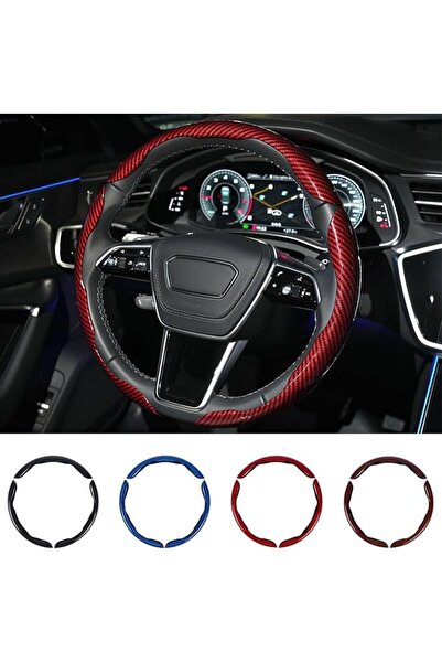 GENERAL Hiseanllo Carbon Fiber Steering Wheel Cover 3PCS Set – Anti-Slip, Scr...