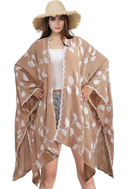 Irisette Women Swimsuit Cover Up Embroidery Print Cardigan Beach Dress Floral...