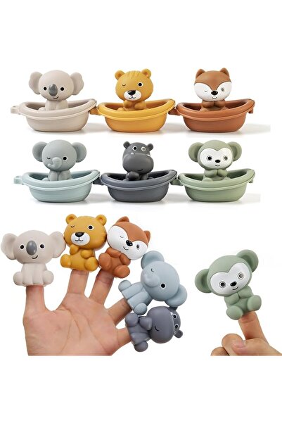 GENERAL Pack of 12 Bath Toys, Baby Silicone Bathtub Toy, Water Toy, Splash An...