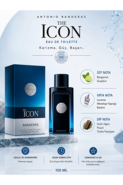 Antonio Banderas The Icon EDT 100 ml – Ferah, Aromatik & Odunsu Kokulu Erkek ...