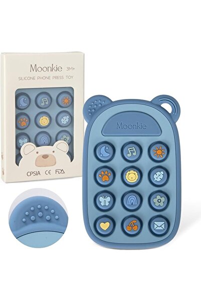 Moonkie لعبة هاتف سيليكون للأطفال، خالية من مادة BPA، 12.2×7.95×1.8 سم، 53.4 ...