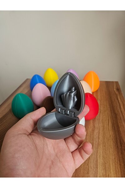 HobiHub 3D Baskı Eğlenceli Sürpriz Yumurta - Yatay Açılır Komik Şaka Hediyesi