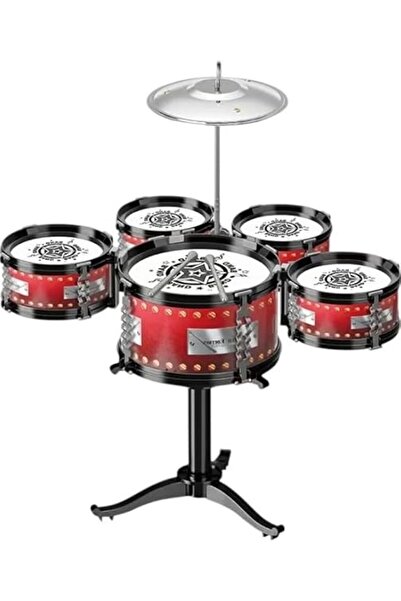 Toy Box Treasures Kids Mini Drum Set with Stand, 5-Piece Musical Instrument K...