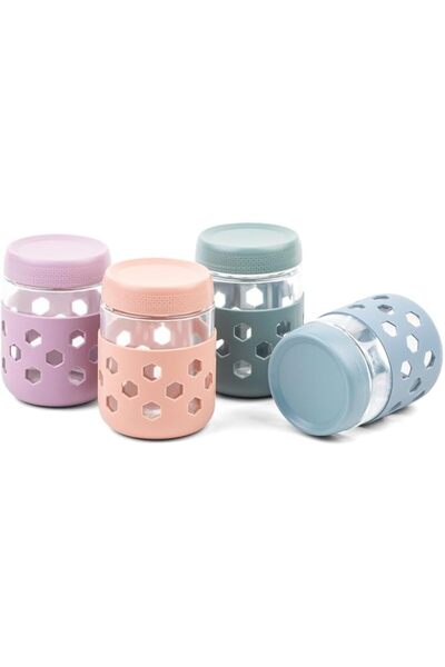 Generic Meal Prep Containers for Overnight Oats & Salad, 16oz Jars 4-Pack Wid...