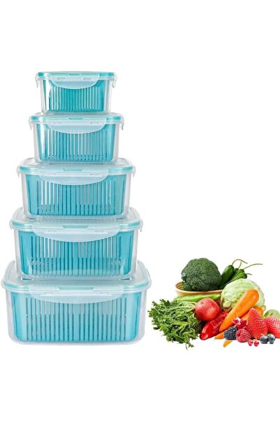 Generic Storage Containers with Lids, 5 Pack Airtight Meal Prep Fruit Keeper,...