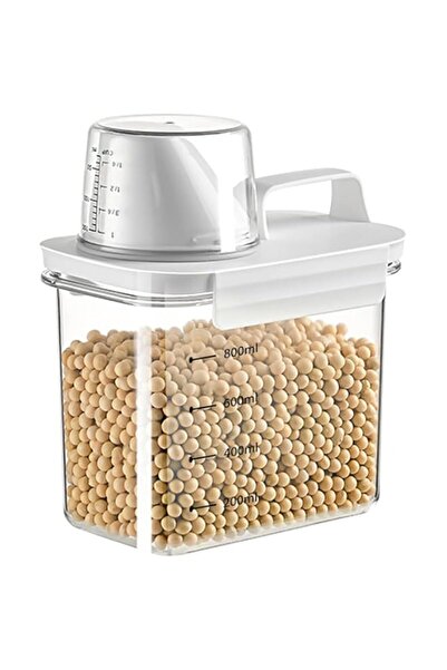 Generic Airtight Food Storage Container 1100ML with Measuring Cup, Cereal Ric...
