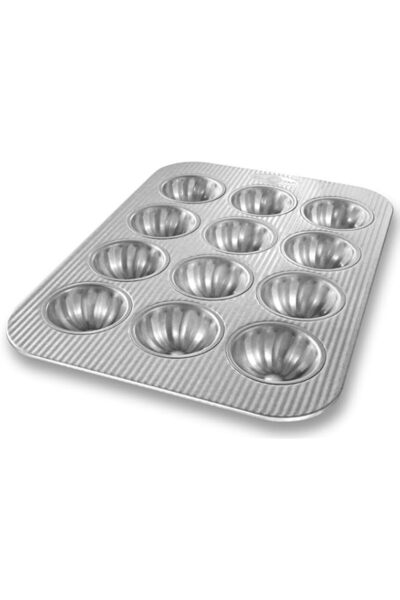 Generic Pan Bakeware Mini Fluted Cupcake Pan, 12 Well, Nonstick & Quick Relea...