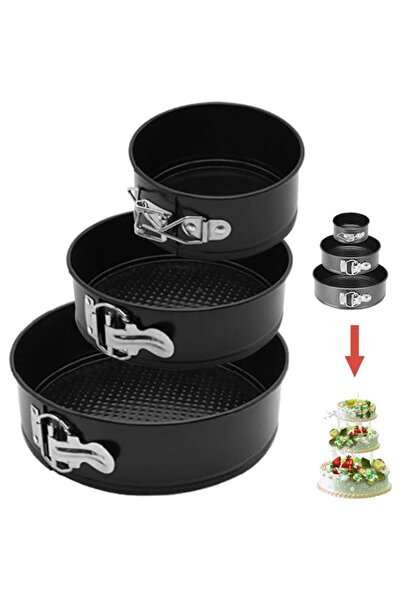 Generic Springform Cake Pan Set Of 3 (4,7,9 Inch) - Round Nonstick Baking Pan...