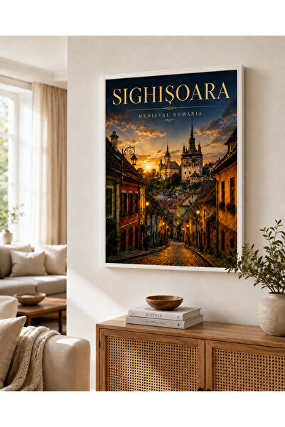 Miutic Print Studio Tablou Decorativ Sighișoara – Medieval Romania, Tablou Pr...