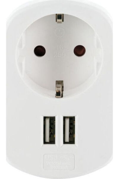 Schwaiger Φορτιστής χωρίς καλώδιο με 2 θύρες USB-A Λευκό (LAD240532)