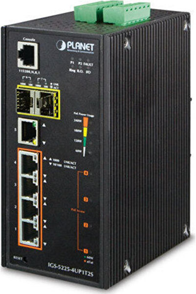 Planet IGS-5225-4UP1T2S Διαχειριζόμενος διακόπτης L2 με 4 θύρες Ethernet και ...
