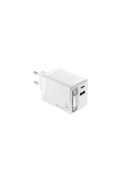Troika Ασύρματος φορτιστής GaN με θύρα USB-A και θύρα USB-C, Παροχή ισχύος 35...