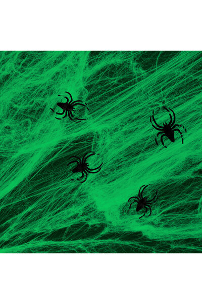 Alista Home Spider web with spiders, green, 4-5 m², synthetic cotton material...