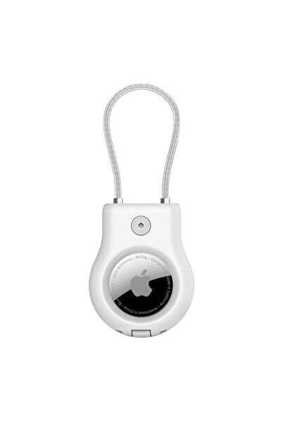 Belkin Θήκη Σιλικόνης με Μπρελόκ Καλωδίου για AirTag σε λευκό χρώμα