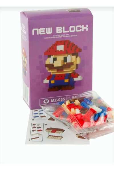 Mario Figürlü Lego- Sevimli Tesisatçı Karakterli Lego -3D Zeka Geliştiren Mini Sevimli Lego