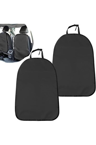 Yelajoy 2PCS Black Car Back Seat Protector for Kids, Waterproof Kick-Proof Di...