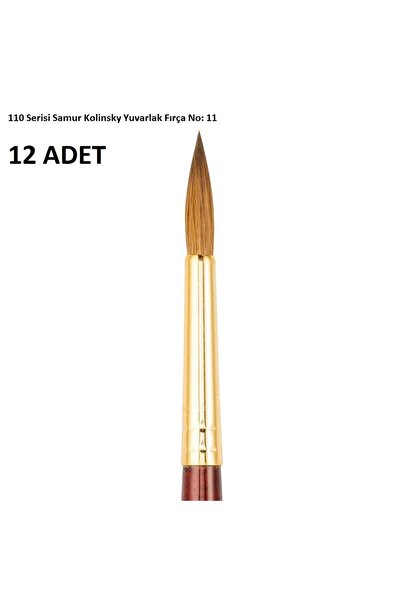 Bigpoint 110 Series Sable Kolinsky Round Brush No: 11 X 12 Pieces
