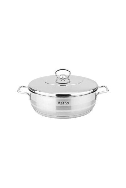 BIN SHIHON CO Flat Stainless Steel Pot 18/10 with Modern and Attractive Desig...