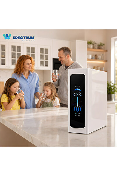 SPECTRUM WATER Sistem filtrare apă prin osmoză inversă PENTARO, 5 stadii, 600 GPD, debit 1,5 l/min, pompă, lampă UV-C, afișaj tactil, monitorizare TDS și baterie inclusă