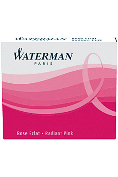 Waterman Mini Ink Cartridges Radiant Pink Permanent, Set of 6, Waterman, S011...