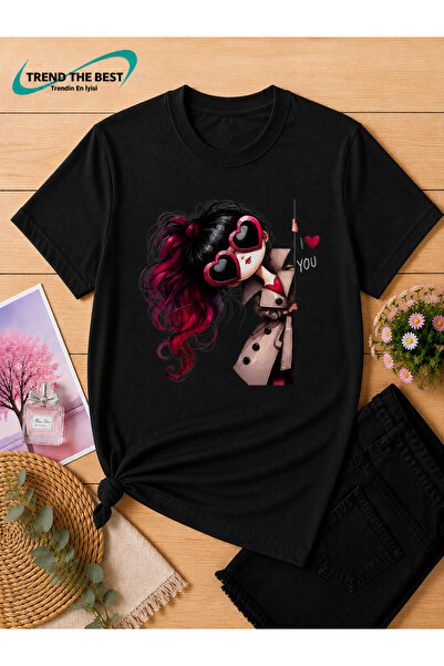 TREND THE BEST Trendin En İyisi Summer I Heart You Jacket and Glasses Printed...