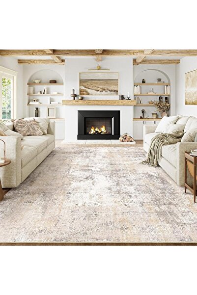 GENERAL PureCozy Modern Door Mat Rug 60x90cm Beige Grey Washable Doormats | S...