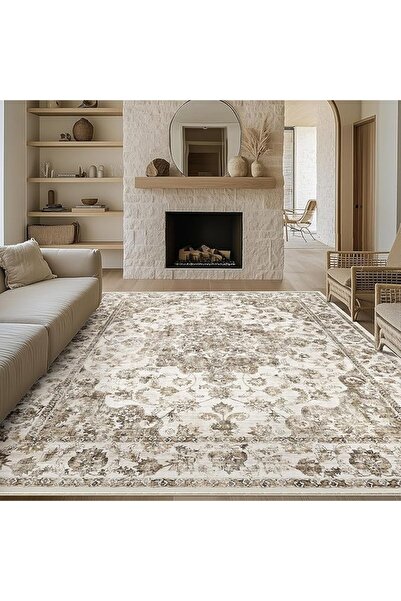 GENERAL PureCozy Vintage Living Room Rug 200x300cm Beige Bedroom Area Rugs | ...