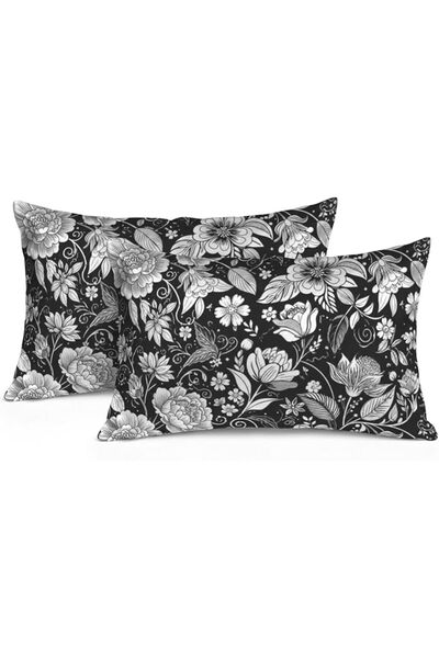 Generic Pillow Case Intricate Floral Decor Anti Wrinkle Satin Pillowcase Gran...